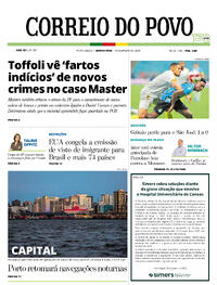 Capa do jornal Correio do Povo 15/01/2026