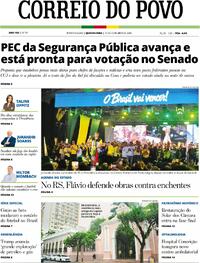 Capa Jornal Correio do Povo