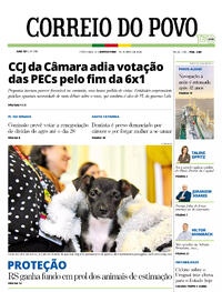 Capa do jornal Correio do Povo 16/04/2026