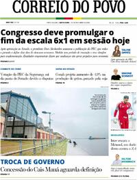Capa Jornal Correio do Povo
