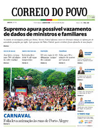 Capa do jornal Correio do Povo 18/02/2026