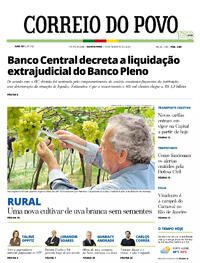 Capa do jornal Correio do Povo 19/02/2026
