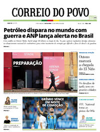 Capa do jornal Correio do Povo 20/03/2026