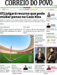 Capa Correio do Povo 21/08/2026