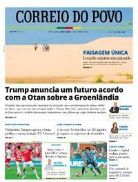 Capa do jornal Correio do Povo 22/01/2026