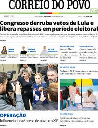 Capa Correio do Povo 22/05/2026