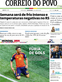 Capa do jornal Correio do Povo 22/06/2026