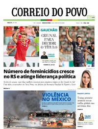 Capa do jornal Correio do Povo 23/02/2026