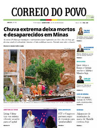 Capa do jornal Correio do Povo 25/02/2026