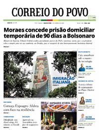 Capa do jornal Correio do Povo 25/03/2026
