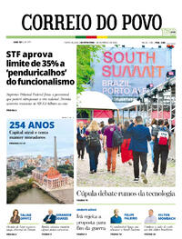 Capa do jornal Correio do Povo 26/03/2026