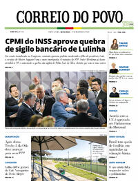 Capa do jornal Correio do Povo 27/02/2026