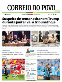 Capa do jornal Correio do Povo 27/04/2026