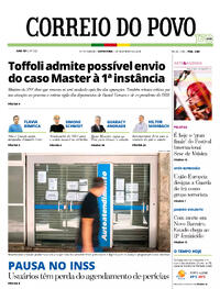 Capa do jornal Correio do Povo 30/01/2026