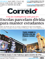 Capa do jornal Correio 27/12/2016