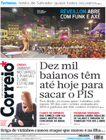Capa do jornal Correio 29/12/2016