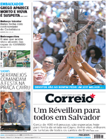 Capa do jornal Correio 31/12/2016