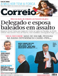 Capa do jornal Correio 01/06/2017