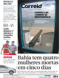 Capa do jornal Correio 01/07/2017