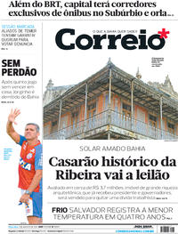 Capa do jornal Correio 01/08/2017