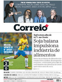 Capa do jornal Correio 01/09/2017