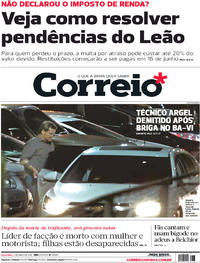 Capa do jornal Correio 02/05/2017