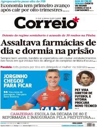 Capa do jornal Correio 02/06/2017