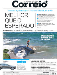 Capa do jornal Correio 02/09/2017