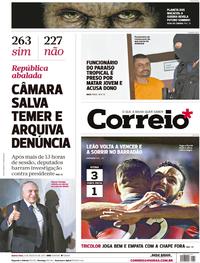 Capa do jornal Correio 03/08/2017