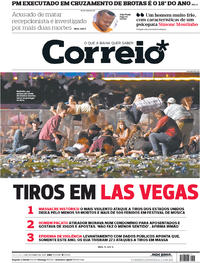 Capa do jornal Correio 03/10/2017