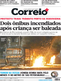 Capa do jornal Correio 04/04/2017