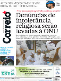 Capa do jornal Correio 04/10/2017