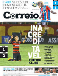 Capa do jornal Correio 04/12/2017