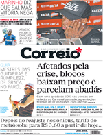 Capa do jornal Correio 06/01/2017