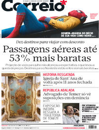 Capa do jornal Correio 06/07/2017