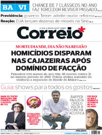 Capa do jornal Correio 07/04/2017