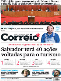 Capa do jornal Correio 07/06/2017