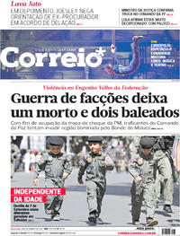 Capa do jornal Correio 08/09/2017