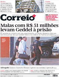 Capa do jornal Correio 09/09/2017
