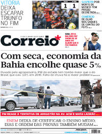 Capa do jornal Correio 10/03/2017