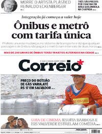 Capa do jornal Correio 10/08/2017