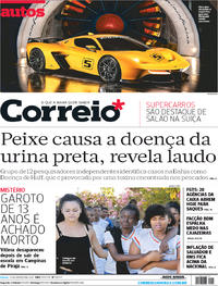 Capa do jornal Correio 11/03/2017