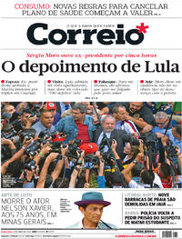 Capa do jornal Correio 11/05/2017