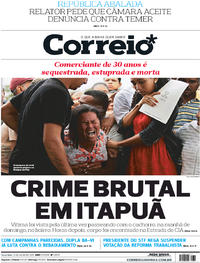 Capa do jornal Correio 11/07/2017
