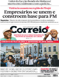 Capa do jornal Correio 11/08/2017