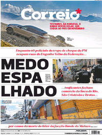Capa do jornal Correio 12/08/2017