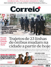 Capa do jornal Correio 12/10/2017