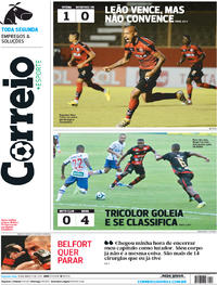 Capa do jornal Correio 13/03/2017