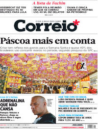 Capa do jornal Correio 13/04/2017