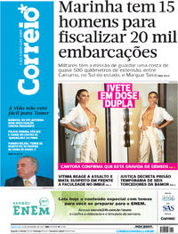 Capa do jornal Correio 13/09/2017